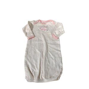 Little Me Girls Infant Baby Size 0 3 months Long Sleeve Pajamas SLeeper Sack Pol